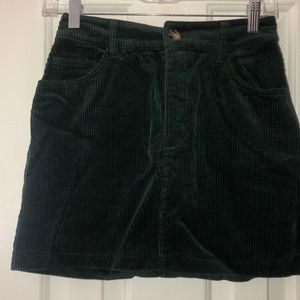 Dark Green corduroy skirt